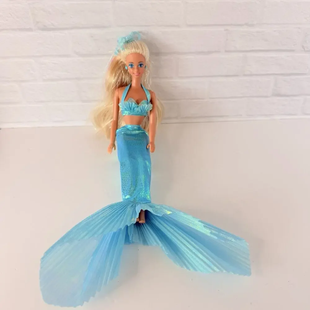 Vintage Mattel Barbie Mermaid Doll 1434 Blonde Rainbow Hair Superstar 1991